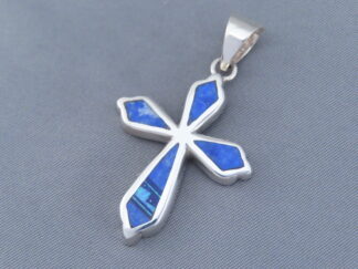 Opal & Lapis Inlay Cross Pendant