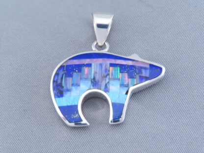 Inlaid Bear Pendant – Reversible Inlay Bear