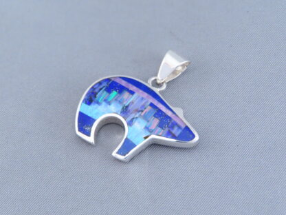 Inlaid Bear Pendant – Reversible Inlay Bear