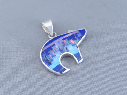 Inlaid Bear Pendant – Reversible Inlay Bear