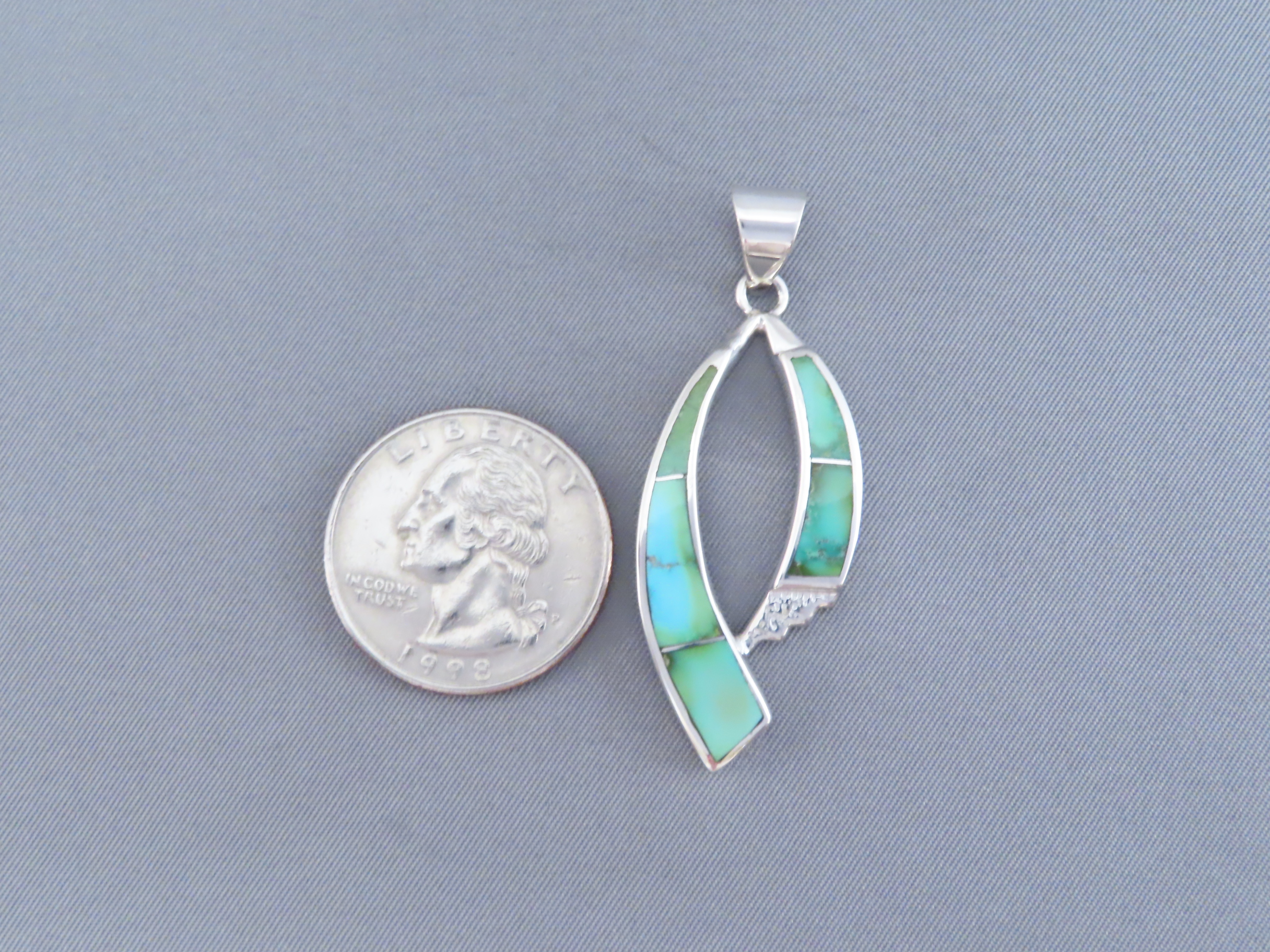 Turquoise Inlay Pendant – Sonoran Gold Turquoise