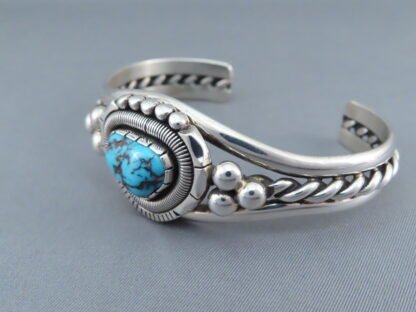 Lone Mountain Turquoise Cuff Bracelet by Will Vandever