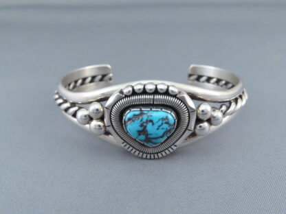 Lone Mountain Turquoise Cuff Bracelet by Will Vandever