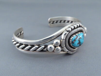 Lone Mountain Turquoise Cuff Bracelet by Will Vandever