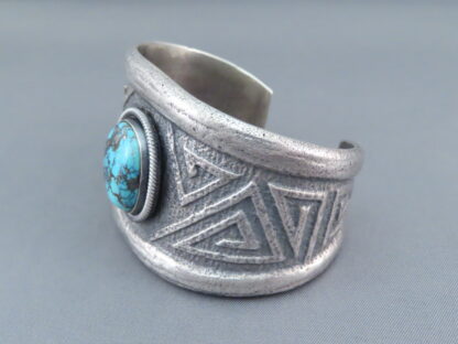 Morenci Turquoise Cuff Bracelet by Aaron Anderson (Sandcast)