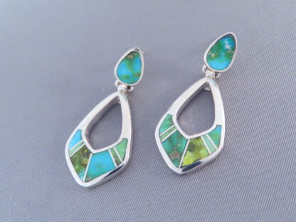 Sonoran Gold Turquoise Inlay Earrings