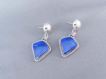 Sterling Silver & Lapis Earrings by Artie Yellowhorse