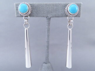 Artie Yellowhorse Sleeping Beauty Turquoise Dangling Earrings