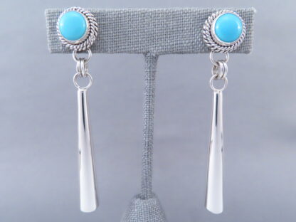 Artie Yellowhorse Sleeping Beauty Turquoise Dangling Earrings