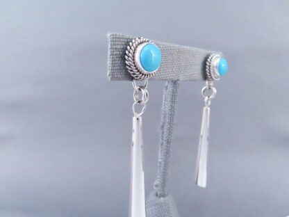 Artie Yellowhorse Sleeping Beauty Turquoise Dangling Earrings