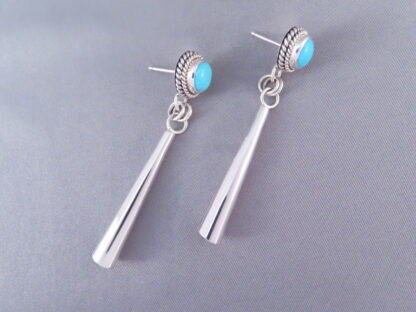 Artie Yellowhorse Sleeping Beauty Turquoise Dangling Earrings