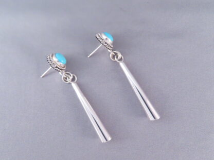 Artie Yellowhorse Sleeping Beauty Turquoise Dangling Earrings