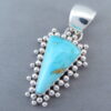 Blue Gem Turquoise Pendant by Artie Yellowhorse
