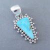 Blue Gem Turquoise Pendant by Artie Yellowhorse