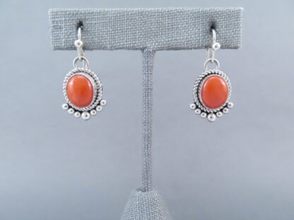 Coral Earrings by Artie Yellowhorse