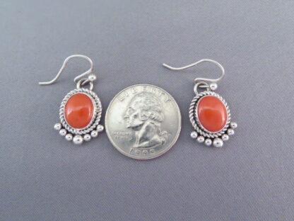 Coral Earrings by Artie Yellowhorse