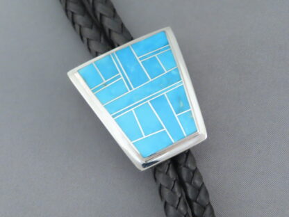 Smaller Turquoise Inlay Bolo Tie