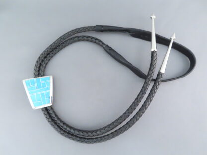 Smaller Turquoise Inlay Bolo Tie