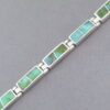 Green Turquoise Inlay Link Bracelet (smaller)