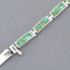 Green Turquoise Inlay Link Bracelet (smaller)