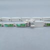 Green Turquoise Inlay Link Bracelet (smaller)