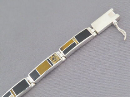 Multi-Stone Inlay Link Bracelet
