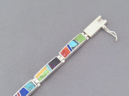 Inlaid Multi-Color Link Bracelet