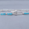 Turquoise Inlay Link Bracelet (more dainty)