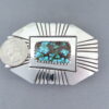 Kingman Turquoise Belt Buckle by Leonard Nez