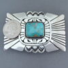 Darling Darlene Turquoise Belt Buckle by Leonard Nez
