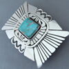 Darling Darlene Turquoise Belt Buckle by Leonard Nez