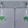 Sonoran Gold Turquoise Inlay BEAR Earrings