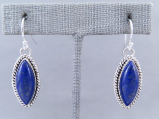 Western Jewelry - Lapis Earrings (hooks) by Native American Indian jeweler, Artie Yellowhorse FOR SALE $165-