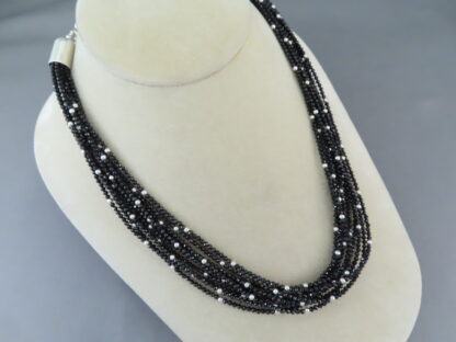Black Spinel Necklace by Desiree Yellowhorse
