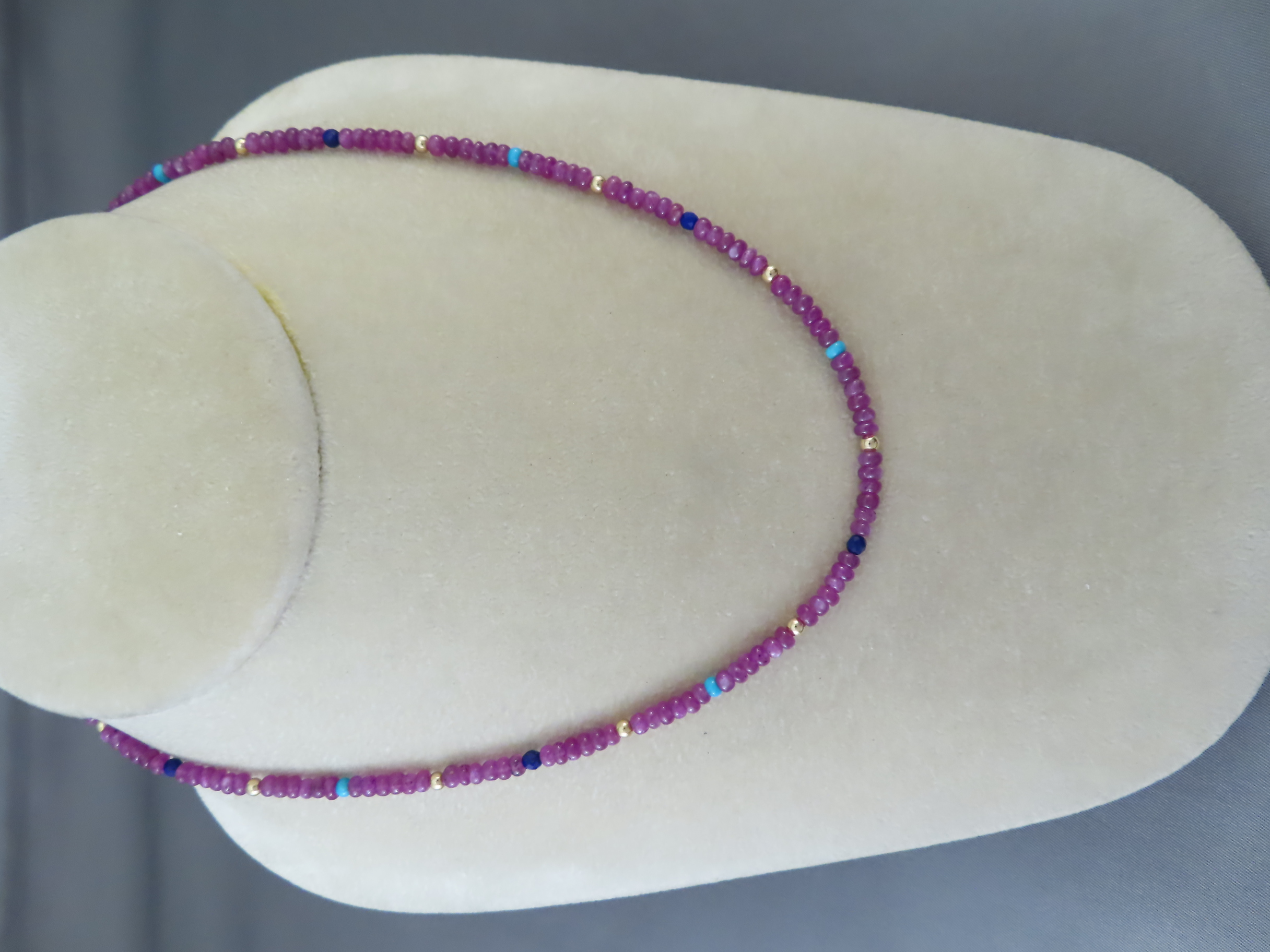 Star Ruby Necklace with Gold Accents