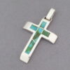 Sonoran Gold Turquoise Inlay Cross Pendant
