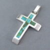 Sonoran Gold Turquoise Inlay Cross Pendant