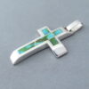 Sonoran Gold Turquoise Inlay Cross Pendant