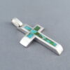 Sonoran Gold Turquoise Inlay Cross Pendant