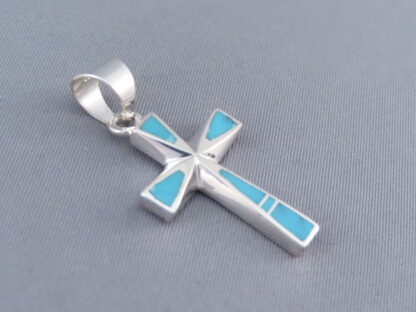 Turquoise Inlay Cross Pendant