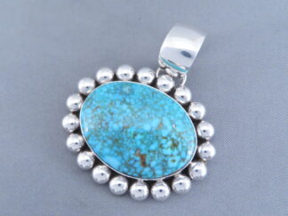 Silver Pendant with Kingman Turquoise (Yellowhorse)