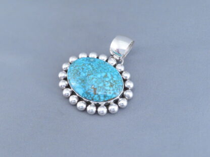 Silver Pendant with Kingman Turquoise (Yellowhorse)
