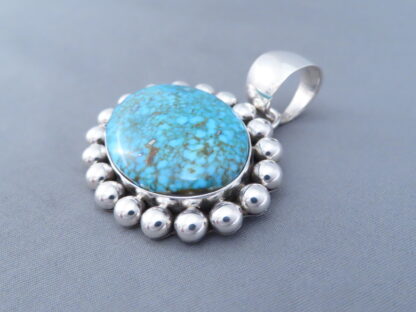 Silver Pendant with Kingman Turquoise (Yellowhorse)