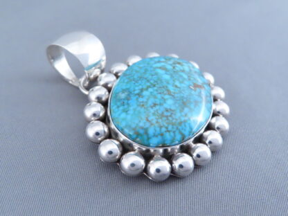 Silver Pendant with Kingman Turquoise (Yellowhorse)
