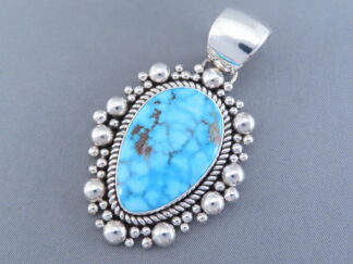 Kingman Turquoise Pendant by Artie Yellowhorse (smaller)