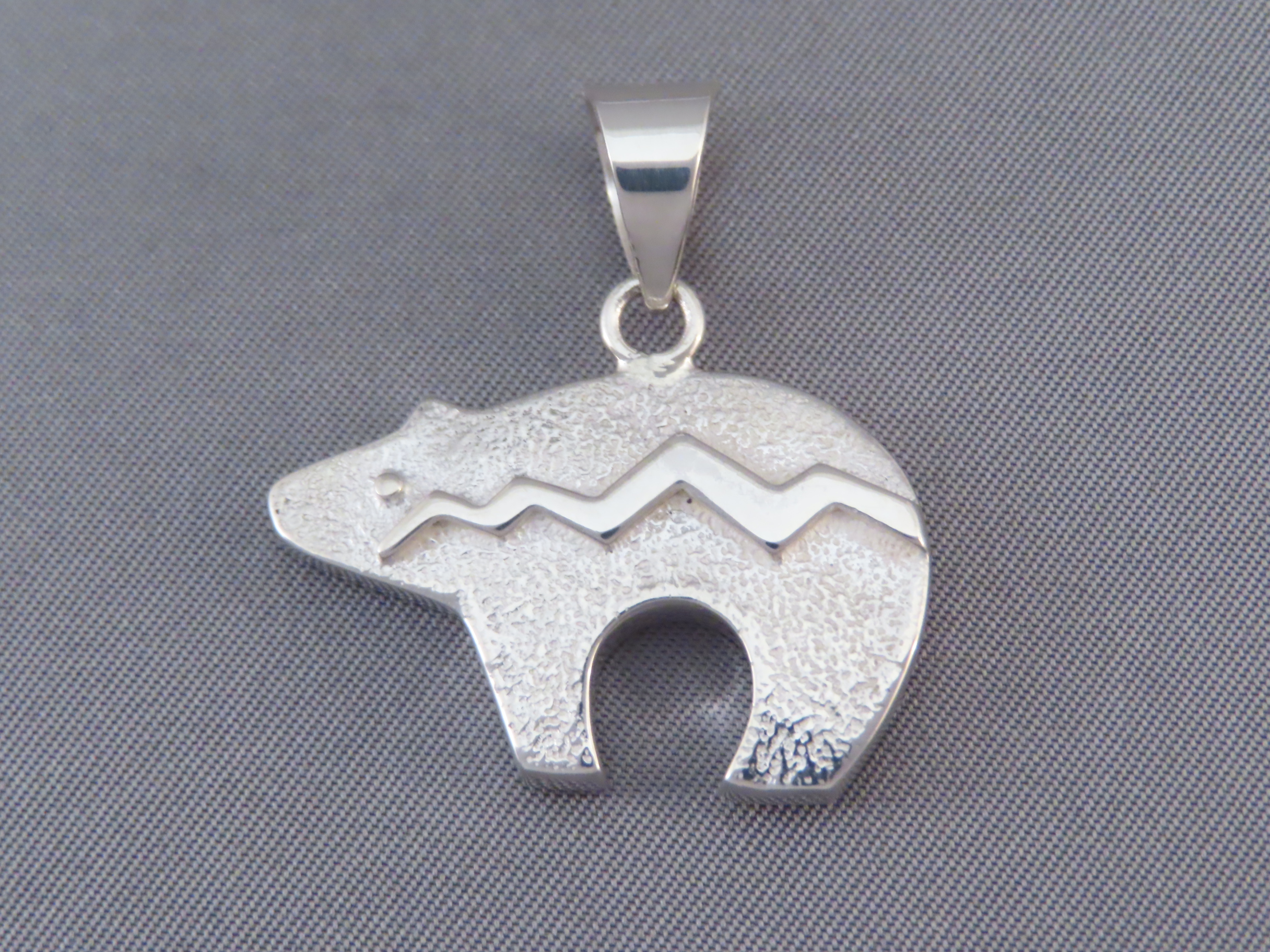 Bear Pendant with Tetons Featuring Lapis & Opal & Turquoise