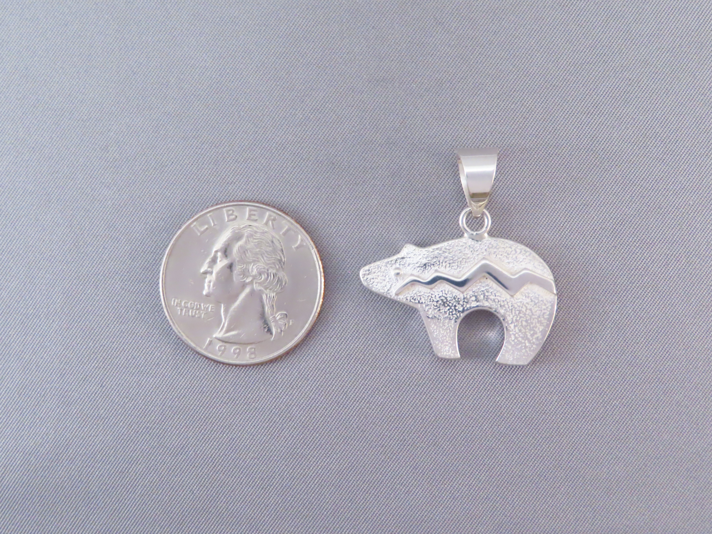 Bear Pendant with Tetons Featuring Lapis & Opal & Turquoise