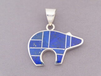 BEAR Pendant with Lapis Inlay and Tetons