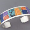 Inlaid Multi-Color Cuff Bracelet