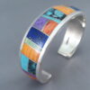 Inlaid Multi-Color Cuff Bracelet